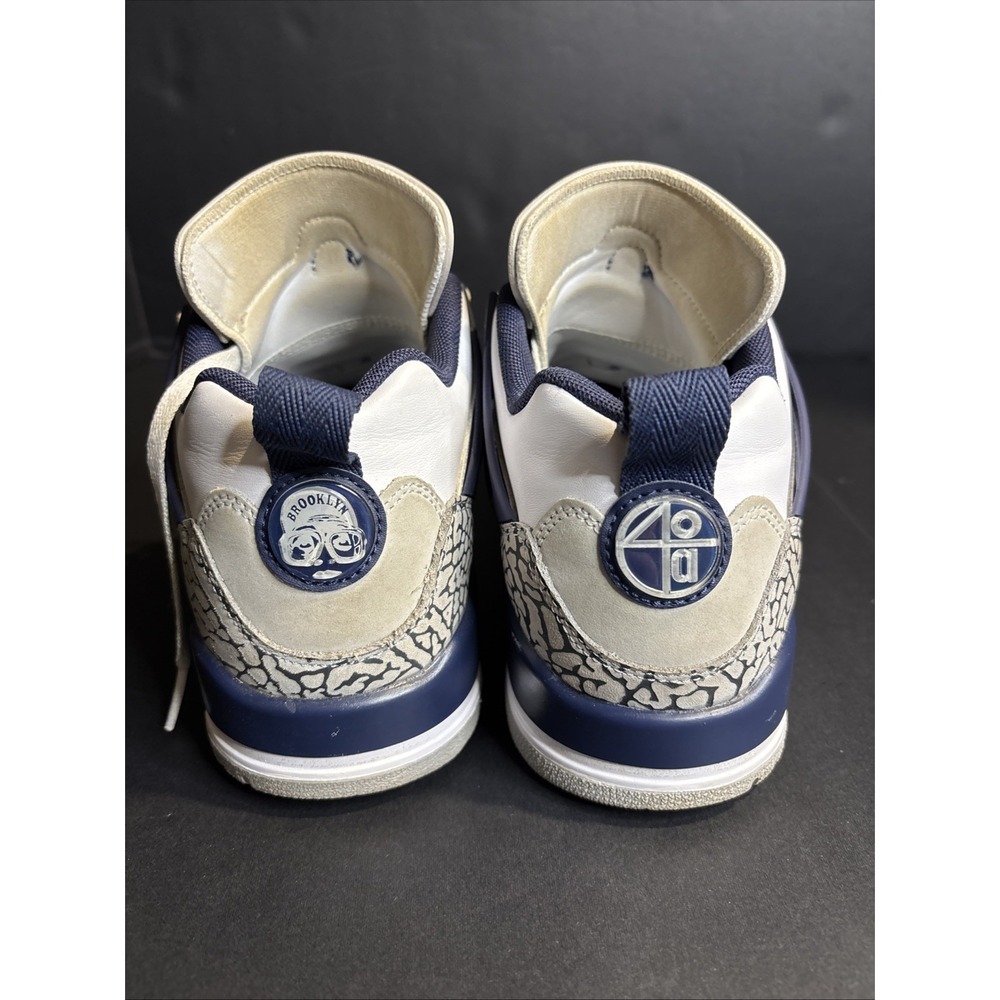 Size 8.5 - Air Jordan Spizike Low White Midnight Navy - Picture 4 of 16